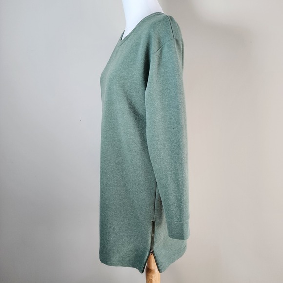 LOLE SIKA Sweatshirt Dress Womens Small Laurel Wreath Heather Green Zip Pilling - Picture 6 of 16